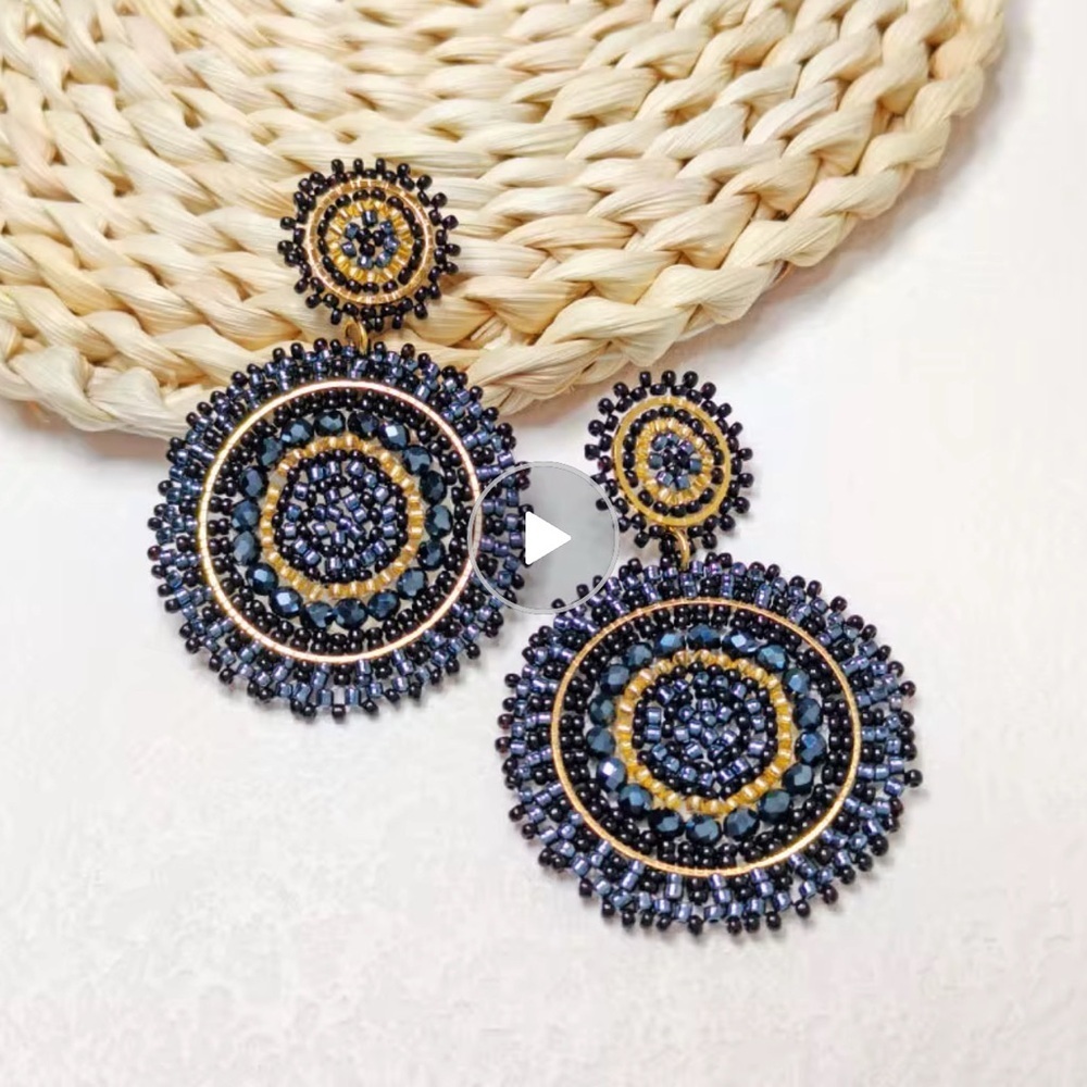 Elegant Handmade Boho Beaded Earrings